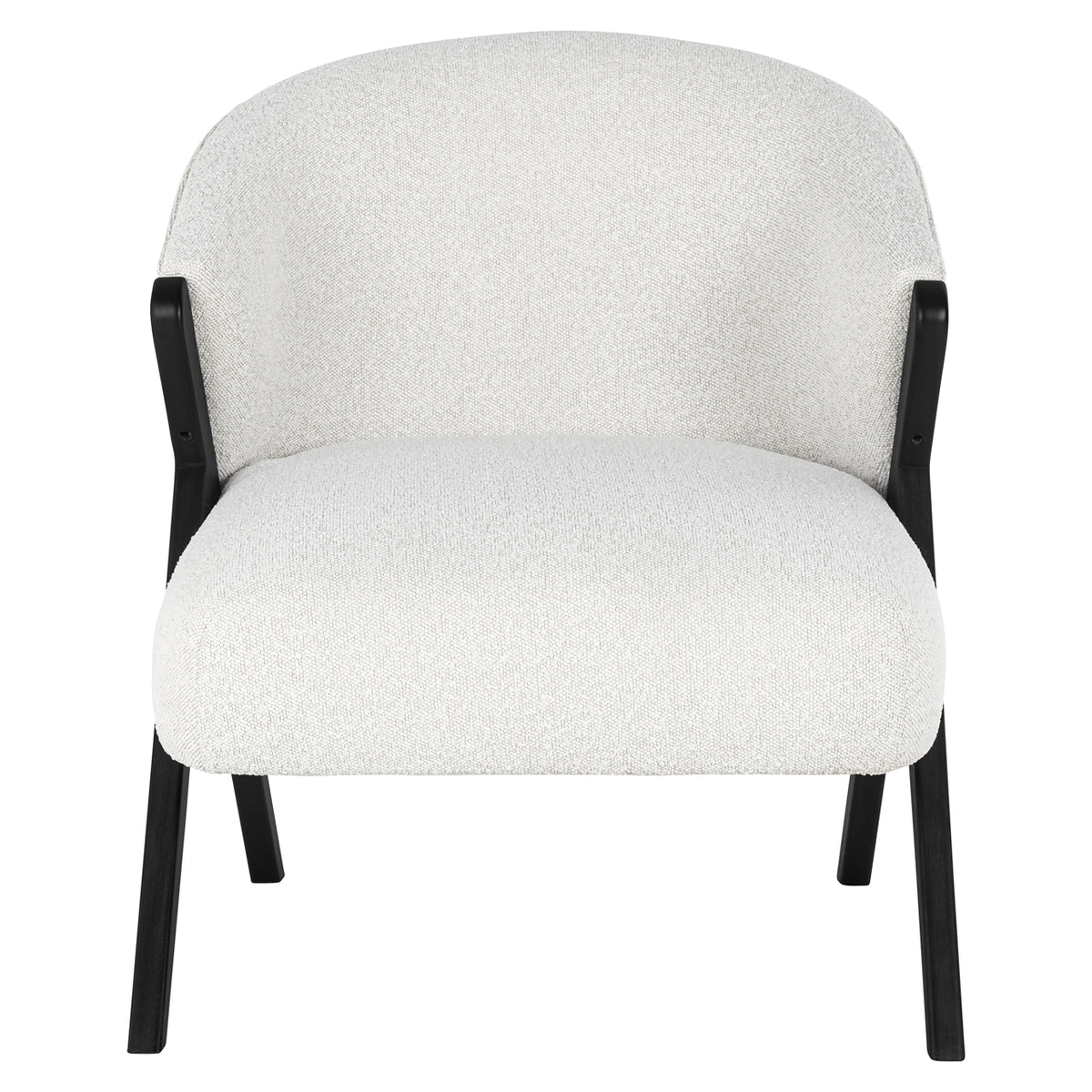 Lounge chair Mia white bouclé