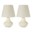 Globo Set of Two Cream Ceramic Table Lamps
