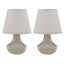 Globo Set of Two Grey Ceramic Table Lamps