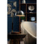 Sydnee Antique Brass Finish Task Lamp with Wood Base