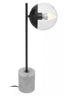 Revive Black Finish Metal Table Lamp with Marble Base