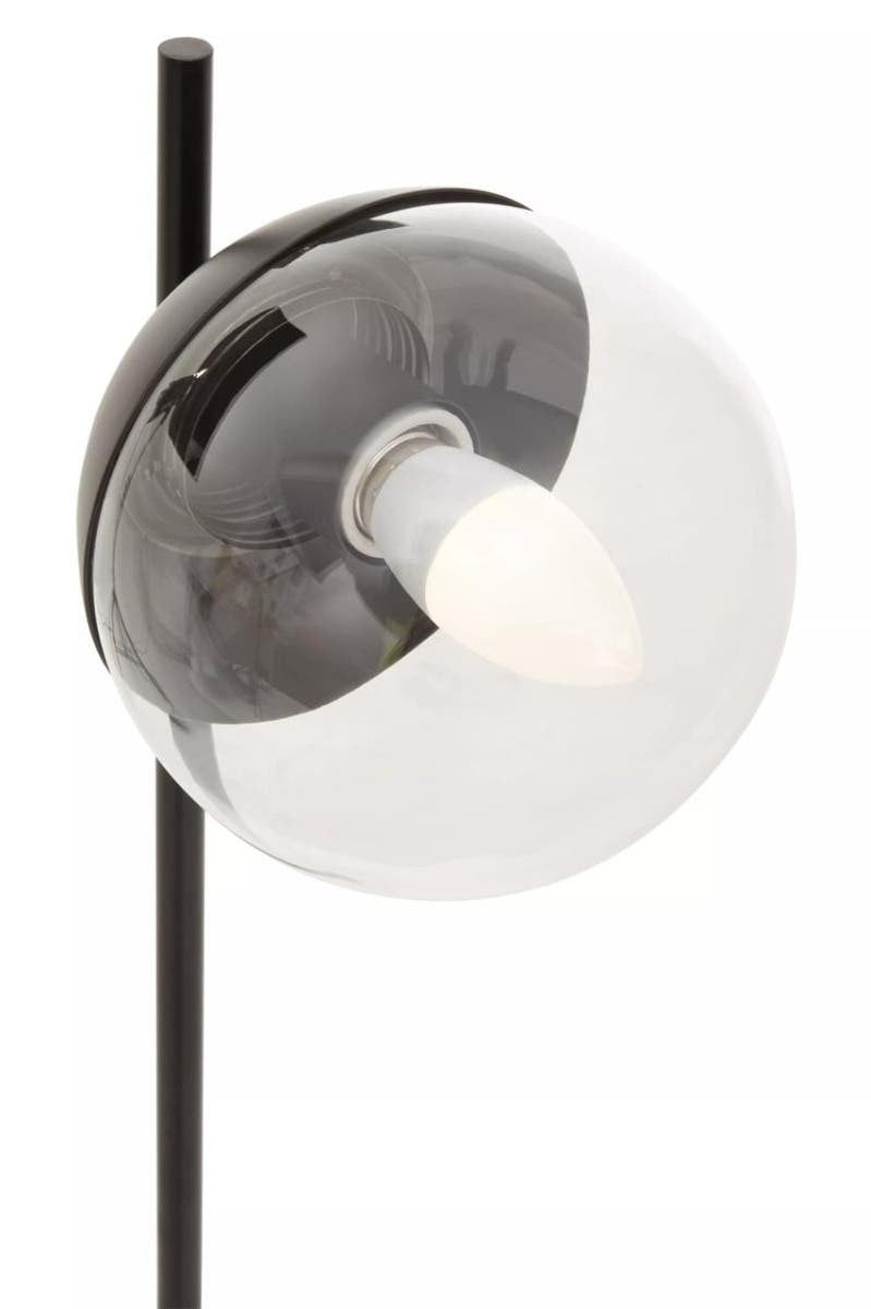 Revive Black Finish Metal Table Lamp with Marble Base
