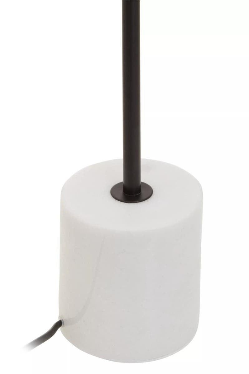 Revive Black Finish Metal Table Lamp with Marble Base