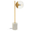 Revive Gold Finish Metal Table Lamp with White Marble Base