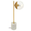Revive Gold Finish Metal Table Lamp with White Marble Base