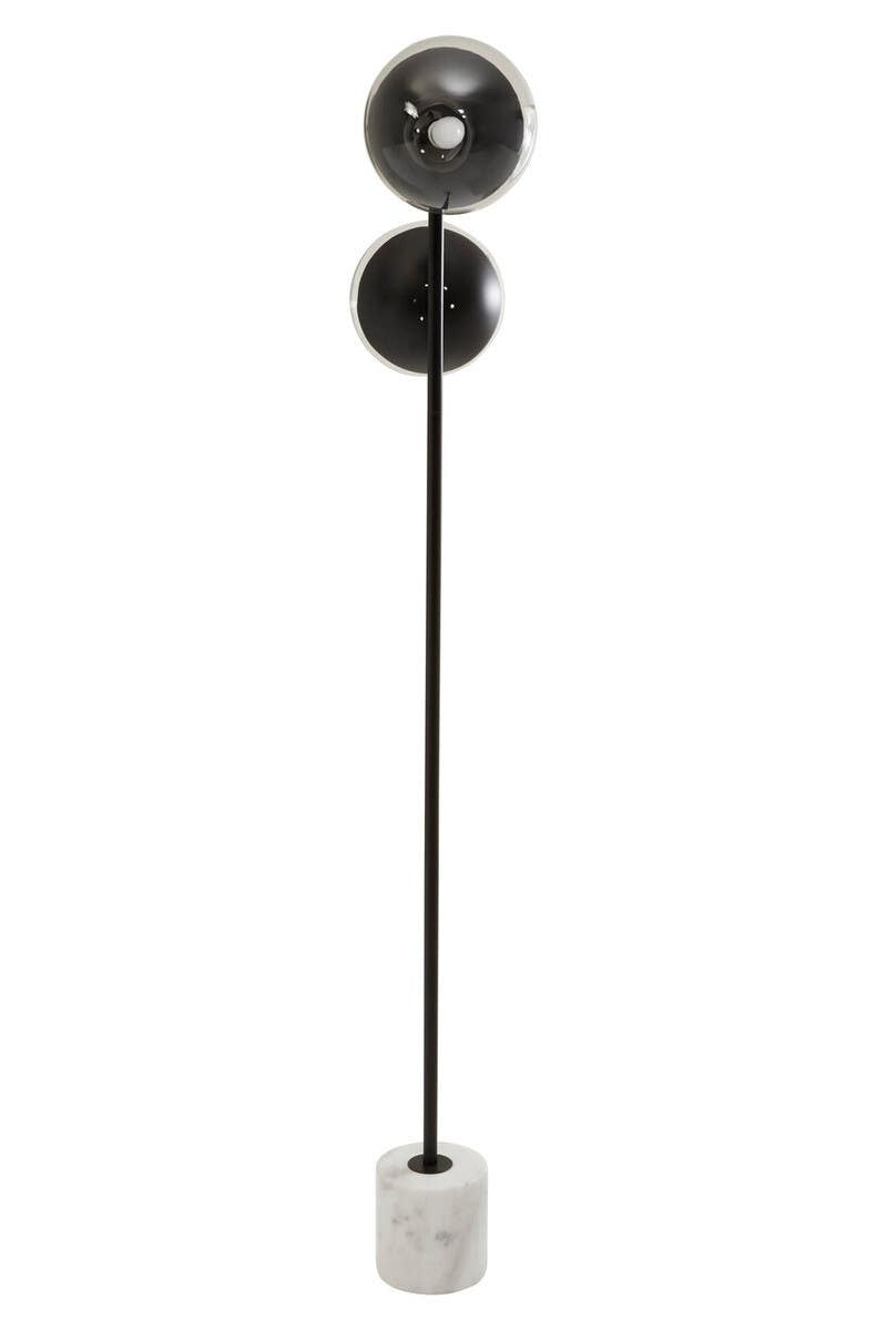 Revive Two Light Black Floor Lamp with Marble Base