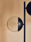Revive Two Light Black Floor Lamp with Marble Base
