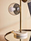 Revive Two Light Gold Finish Table Lamp with White Marble Base