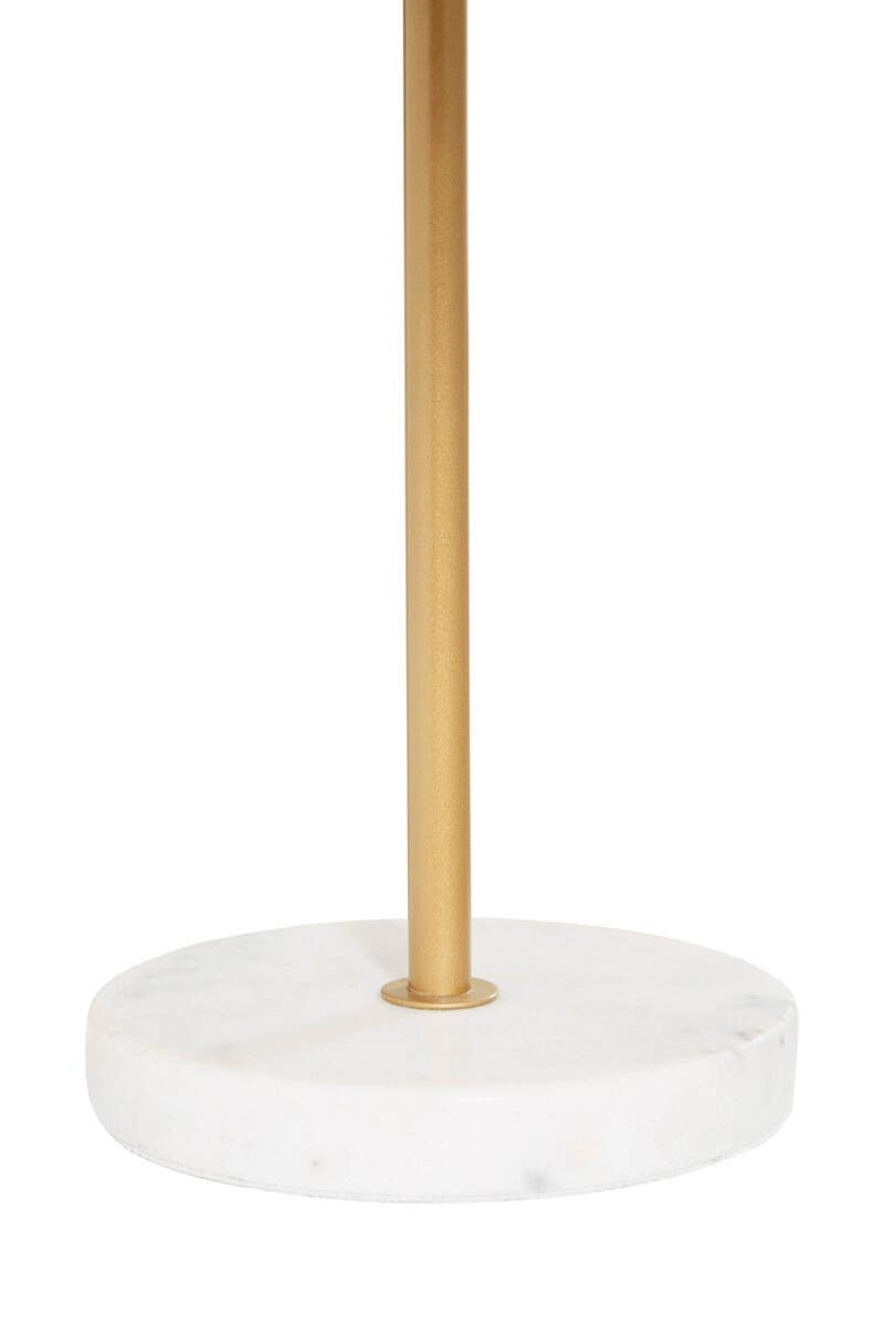 Revive Two Light Gold Finish Table Lamp with White Marble Base