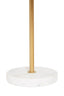 Revive Two Light Gold Finish Table Lamp with White Marble Base