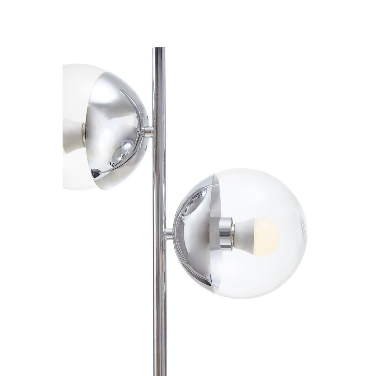 Revive Two Light Silver and Black Marble Table Lamp