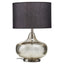 Luz Silver Glass with Black Shade Table Lamp
