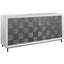 Checkerboard 4 Door Gray Cabinet