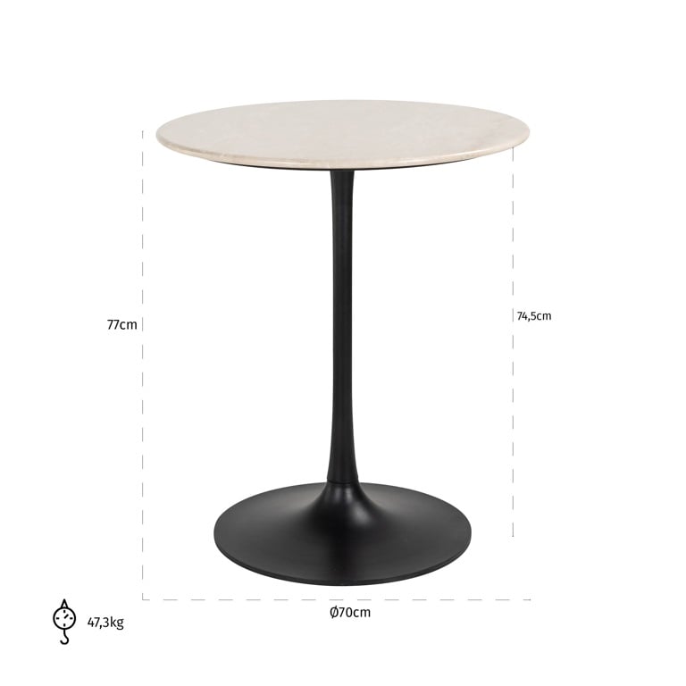 Bistro table Tavolo round (Black)