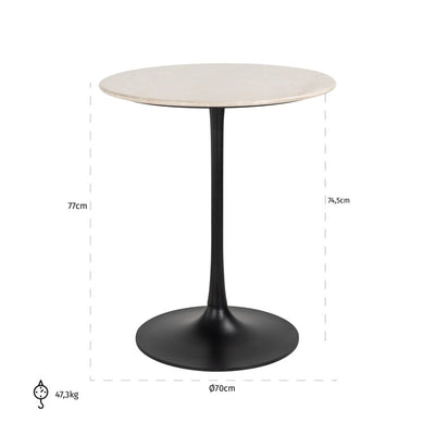 Bistro table Tavolo round (Black)