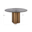 Dining table Glastonburry gold antique 135Ø