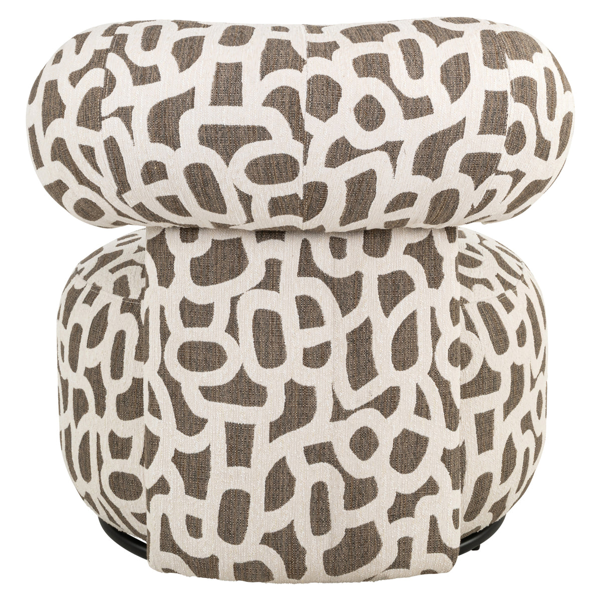 Lounge chair Kaya weave brown swivel