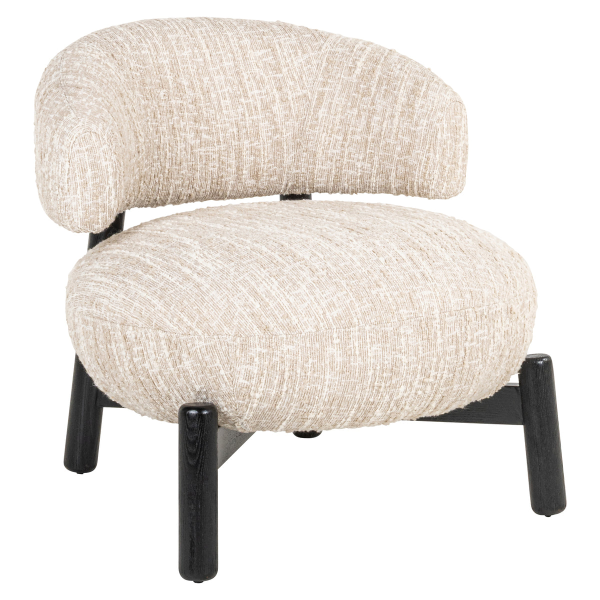 Lounge chair Ornella beige angora