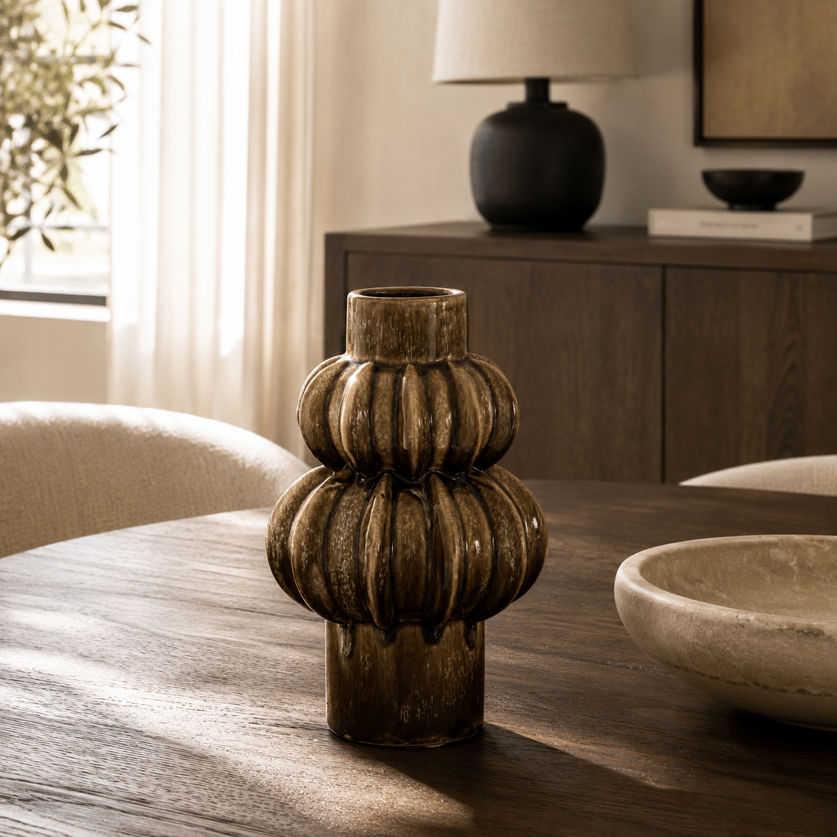 Kondo Brown Bubble Vase