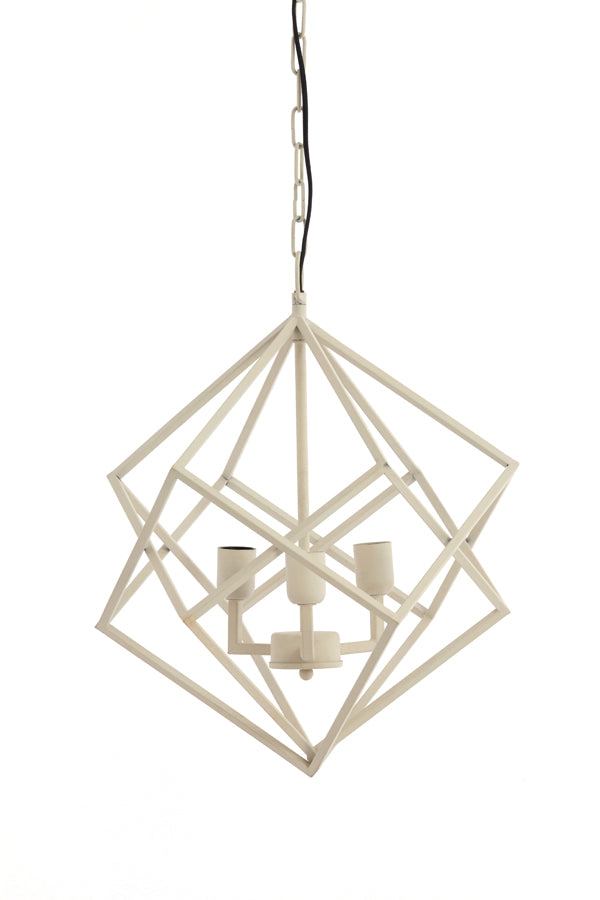 Hanging lamp 3L 46x56 cm DRIZELLA cream
