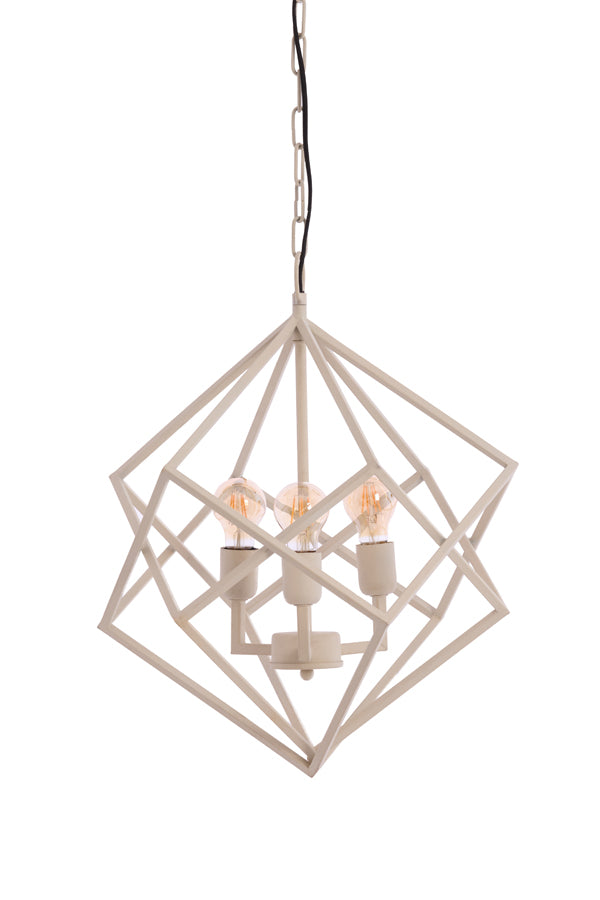Hanging lamp 3L 46x56 cm DRIZELLA cream