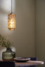 Hanging lamp 15x31 cm SSTRENE antique bronze+glass
