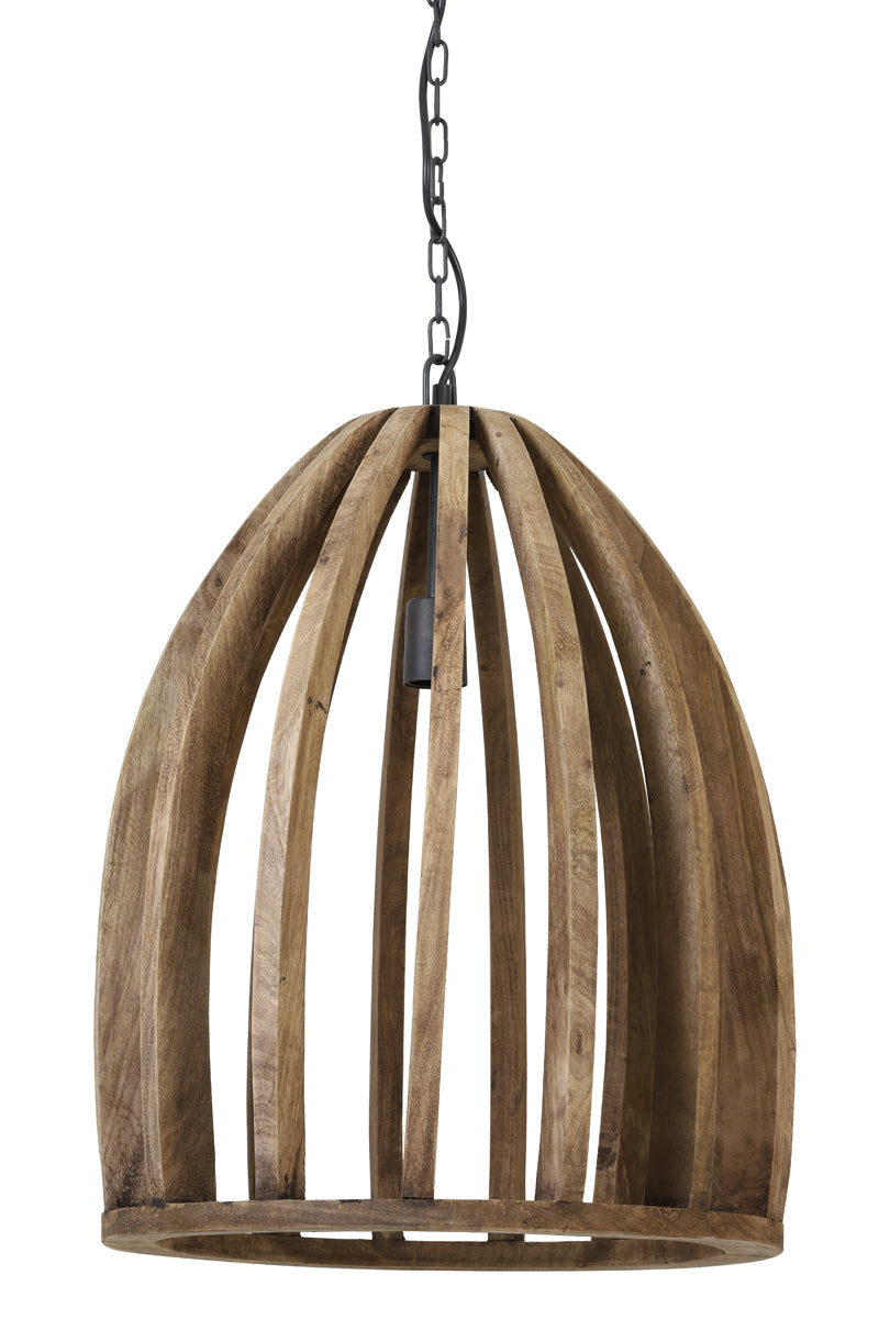 Hanging lamp 47x56 cm HARANKA wood dark brown