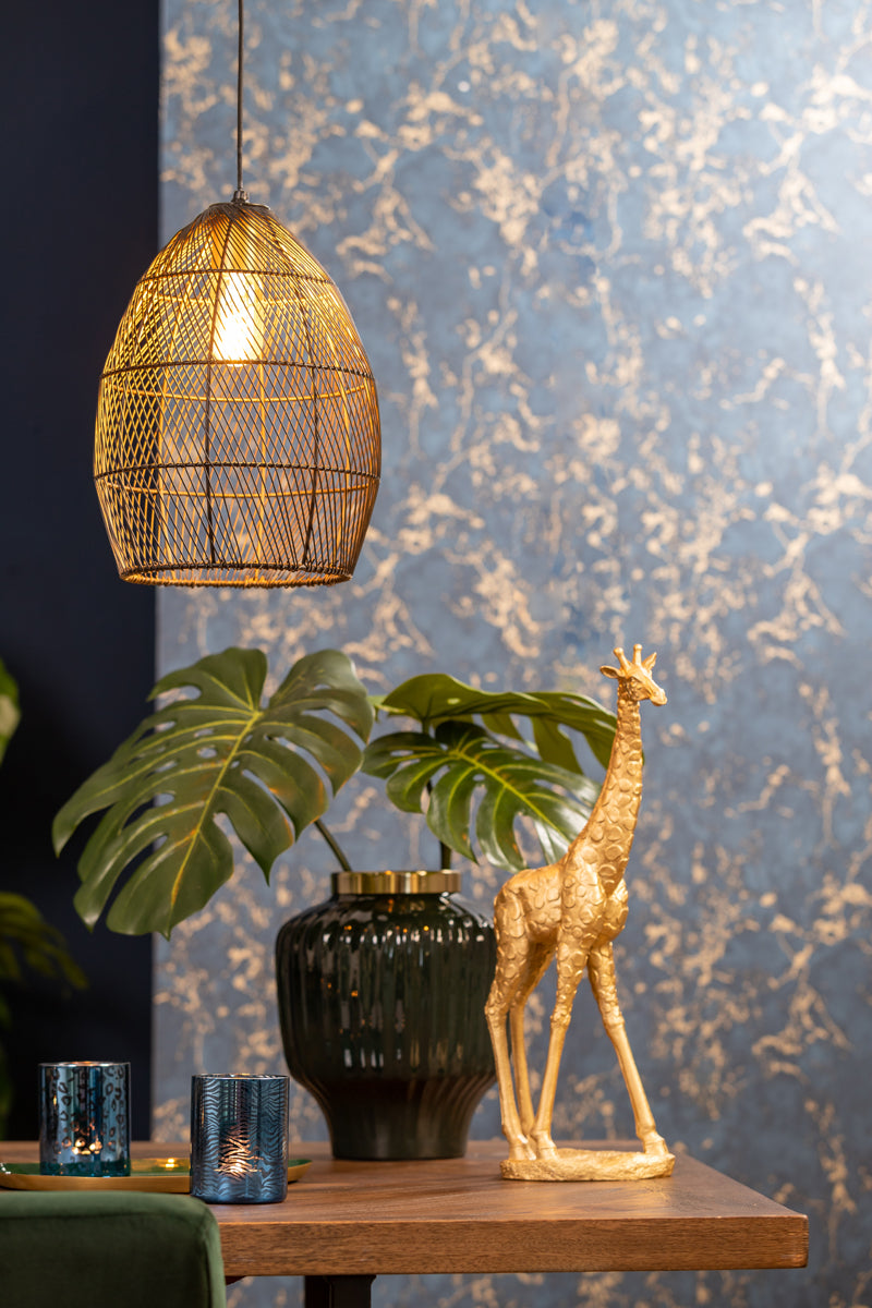 Hanging lamp 23x31 cm MEYA black-gold