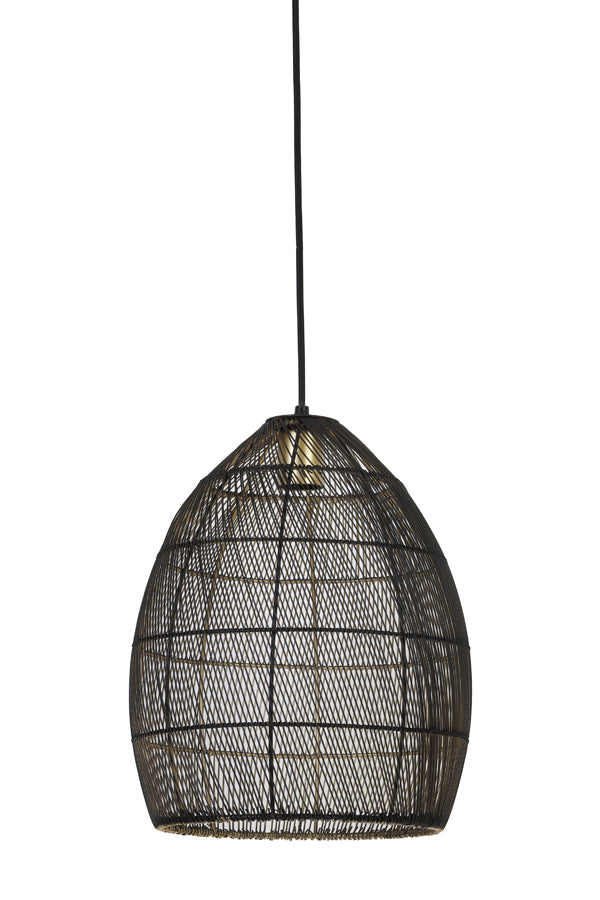 Hanging lamp 30x37 cm MEYA black-gold