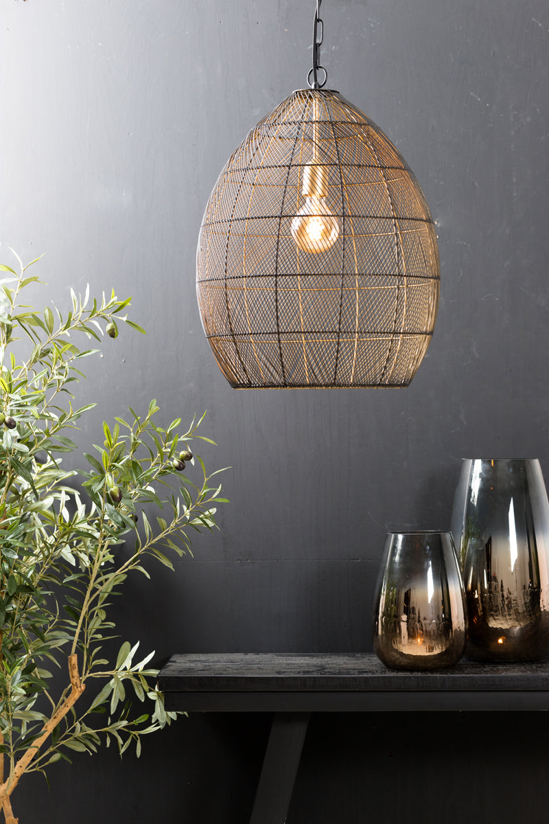 Hanging lamp 40x53 cm MEYA black-gold