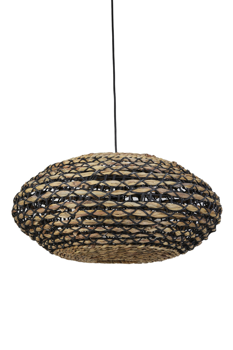 Hanging lamp 60x29,5 cm TRIPOLI rattan natural+black