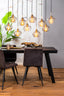 Hanging lamp 10L 124x35x60 cm RAKEL antique bronze+smoked