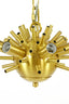 Hanging lamp E14 80 cm FEATHER gold+black