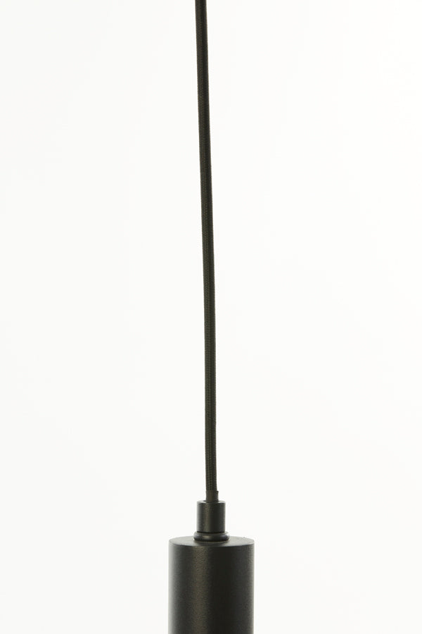 Hanging lamp 22x52 cm LEKAR black+smoked glass