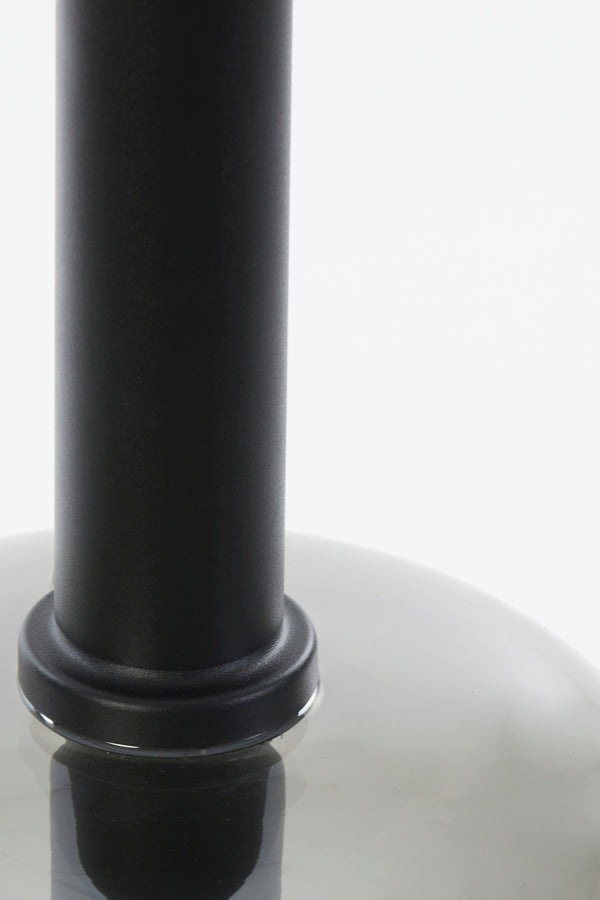Hanging lamp 22x52 cm LEKAR black+smoked glass