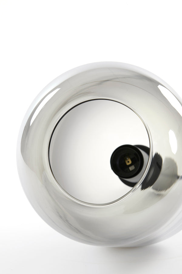 Hanging lamp 22x52 cm LEKAR black+smoked glass