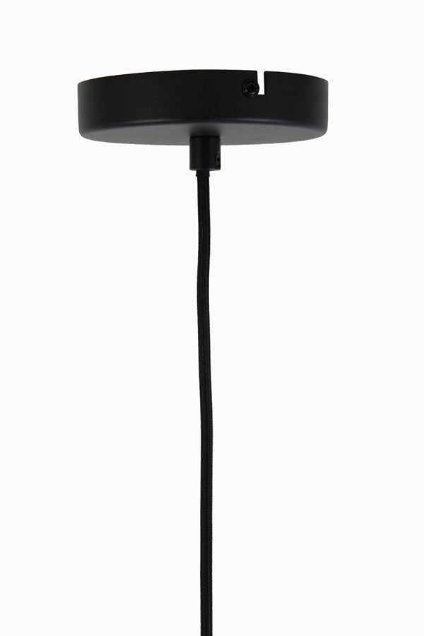 Hanging lamp 22x52 cm LEKAR black+smoked glass