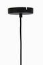 Hanging lamp 22x52 cm LEKAR black+smoked glass