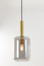 Hanging lamp 22x52 cm LEKAR antique bronze+smoked glass