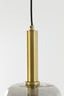 Hanging lamp 22x52 cm LEKAR antique bronze+smoked glass