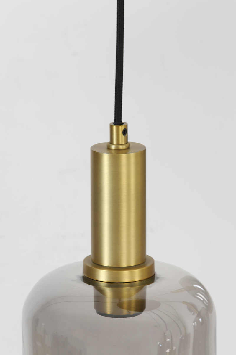 Hanging lamp 5L 66x80 cm LEKAR antique bronze+smoked glass
