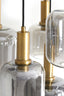 Hanging lamp 9L 83,5x79,5 cm LEKAR antiq bronze+smokd glass