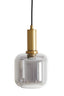 Hanging lamp 9L 83,5x79,5 cm LEKAR antiq bronze+smokd glass