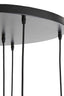 Hanging lamp 9L 83,5x79,5 cm LEKAR antiq bronze+smokd glass