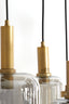 Hanging lamp 9L 83,5x79,5 cm LEKAR antiq bronze+smokd glass
