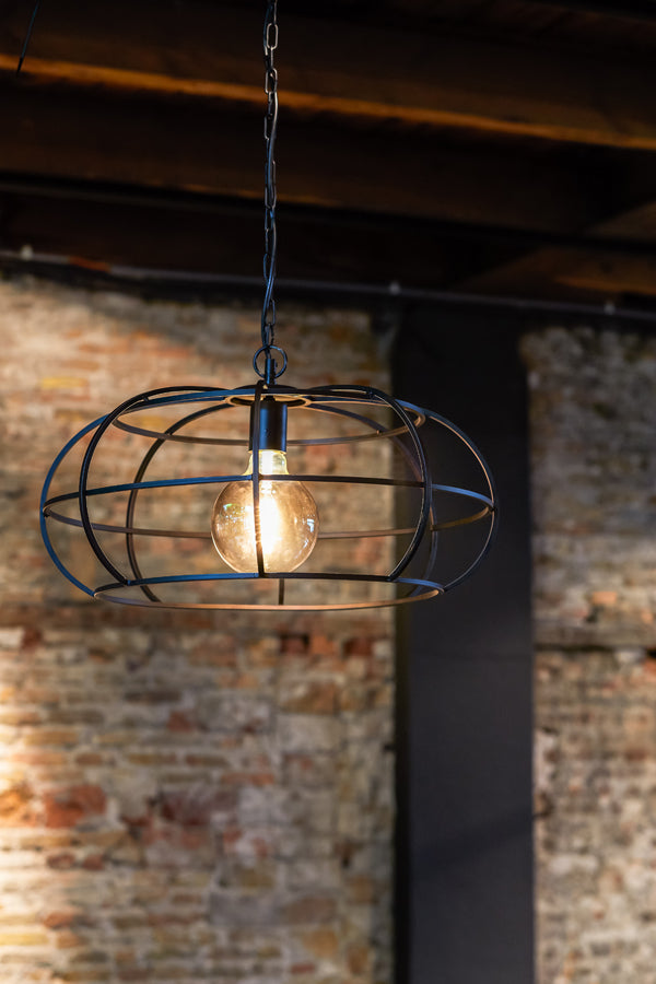 Hanging lamp 53x28 cm IMELDA matt black