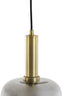 Hanging lamp 16x26 cm LEKAR antique bronze+smoked glass