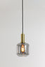 Hanging lamp 21x37 cm LEKAR antique bronze+smoked glass