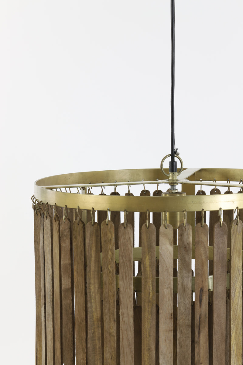 Hanging lamp 45x43 cm GULARO wood brown+bronze