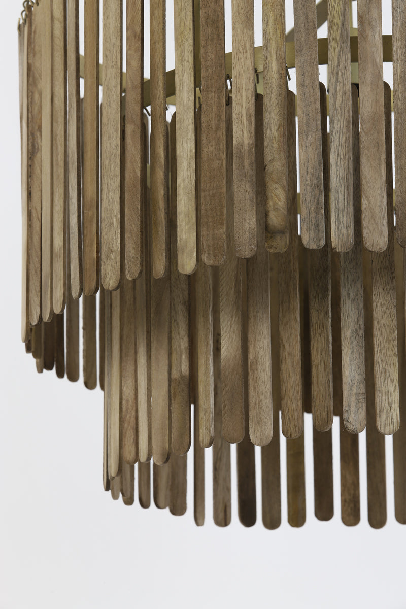 Hanging lamp 60x43 cm GULARO wood brown+bronze